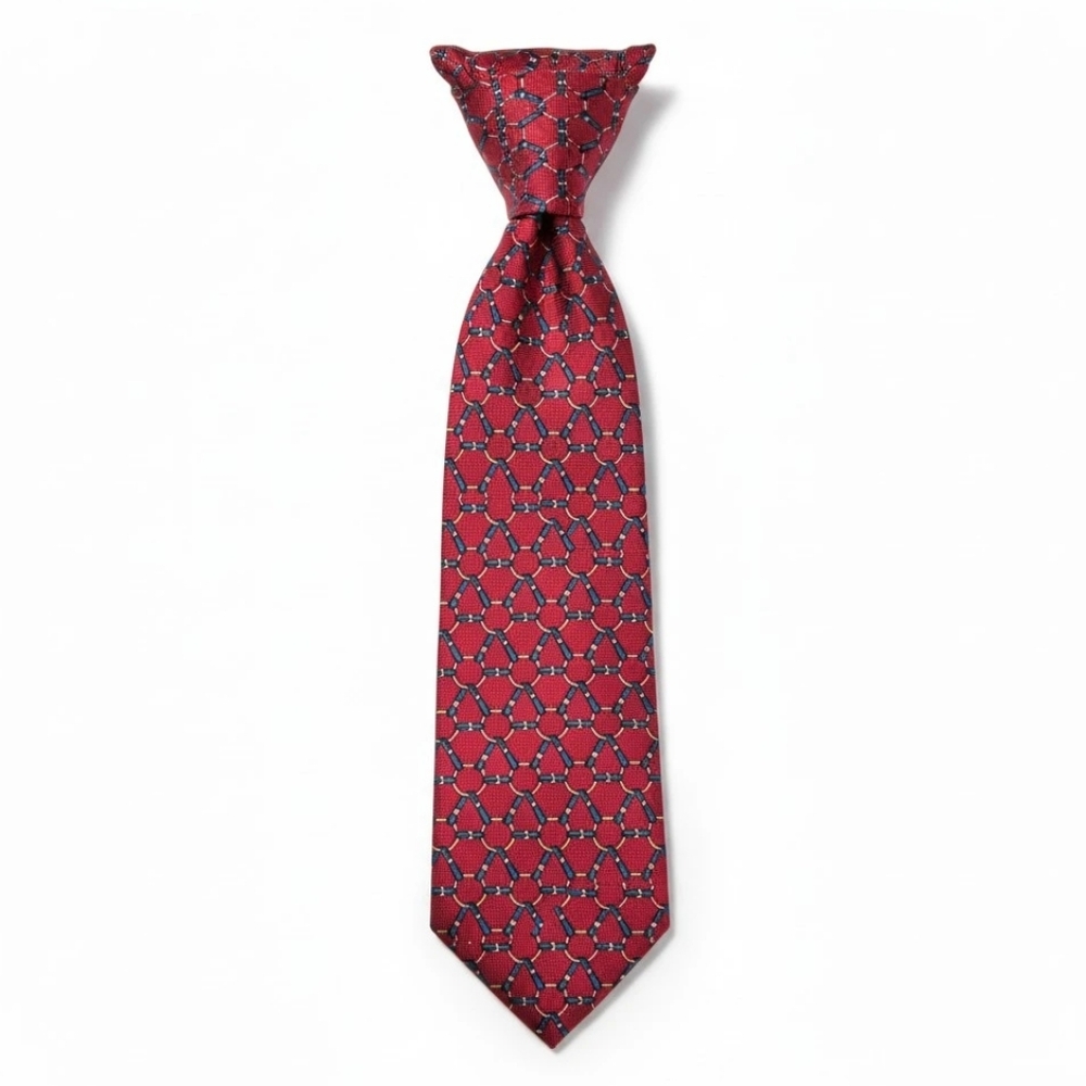 Burberrys Vintage Geometric 100% Silk Neck Tie